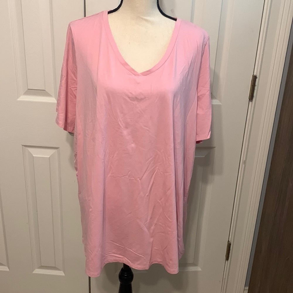 Ellos Plus Drapey V Neck Tee